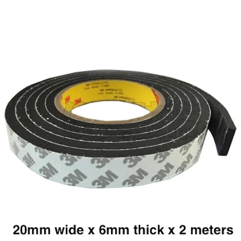 

Single Side Adhesive EVA Traceless Tape Seal Strip 5mm 6mm 8mm 10mm 12mm 15mm 19mm 20mm 25mm 40 x 6mm 2m Custom Made White Black