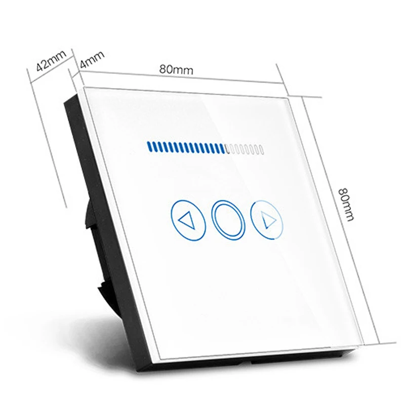  EU Standard LED Dimmer New Design Glass Panel Touch Light Switch Wall Switches 1 Gang 1 Way for led - 32712817367