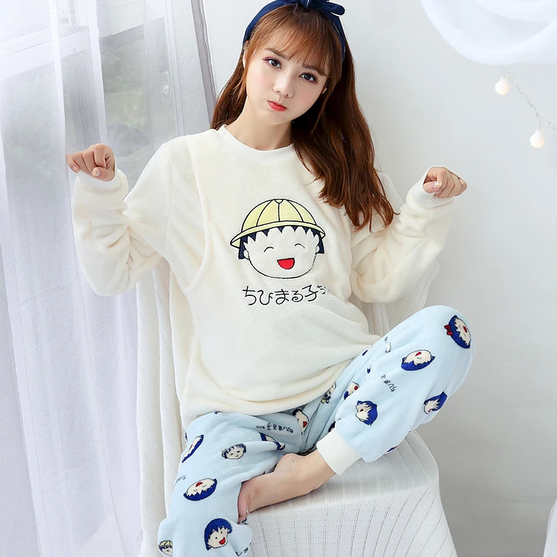 Maternity Pajamas 2018 new Winter Long Sleeve Breastfeeding Sleepwear Flannel Nursing Clothes For Pregnant Women Outerwear Maternity Pajamas 2018 new Winter Long Sleeve Breastfeeding Sleepwear Flannel Nursing Clothes For Pregnant Women Outerwear