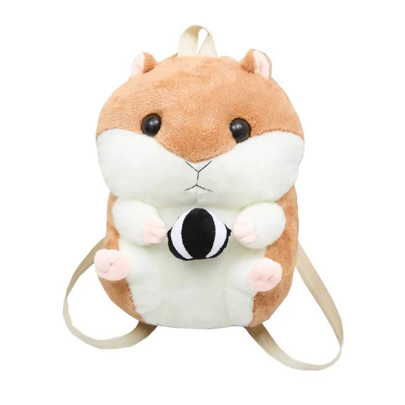 NEW fashion female Cute Plush Hamster Backpack women travel shoulder