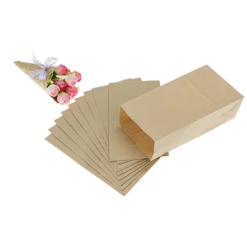

10pcs/lot Brown Kraft Paper Bags for Party Wedding Favors Handmade Bread Cookies Gift Biscuits Packaging Wrapping Supplies