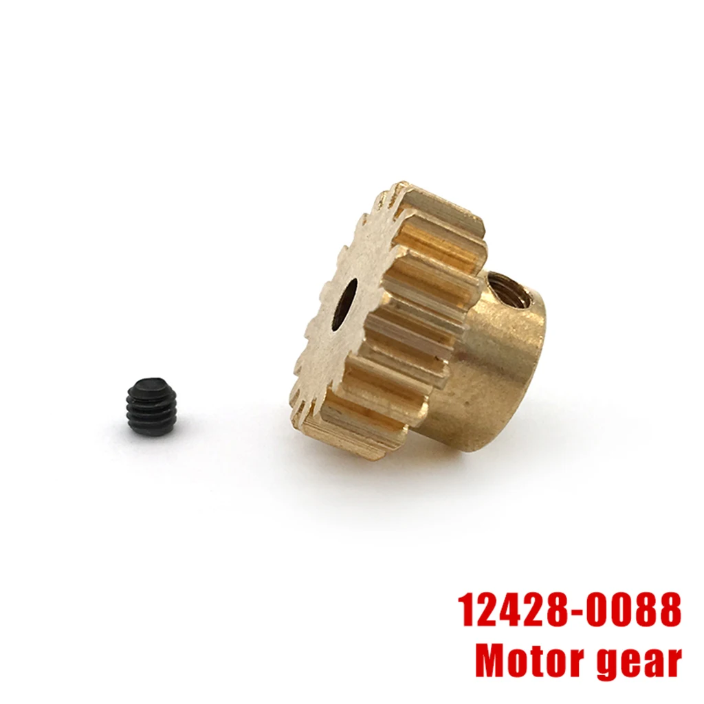 2pcs Brass Motor Gears 17T Golden Pinion Cogs for WLtoys 12428 12423 12628 and 3.175mm Diameter Shaft RC Car Crawler Truck Buggy