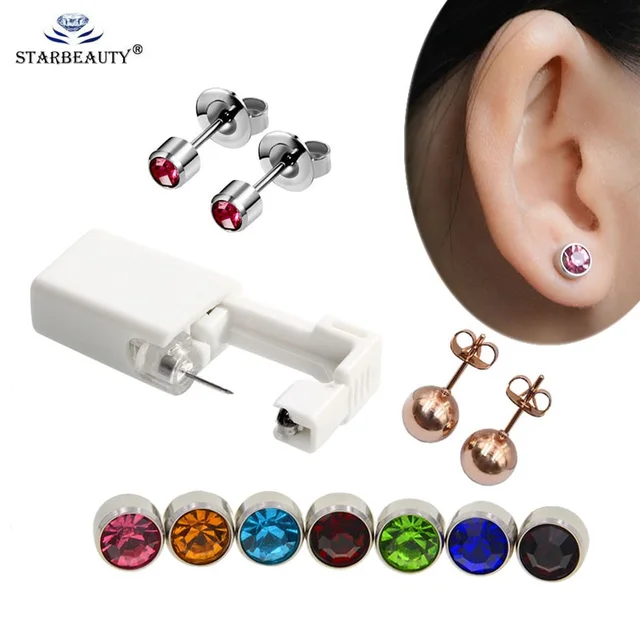 Buy 1Unit (3Pcs) Cartilage Tragus Helix Piercing Gun