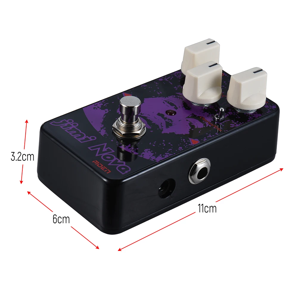 Pedal de Efeito para Guitarra Novidade Moen Am-vb Jimi Nova Coro - Vibração True Bypass - Image 6