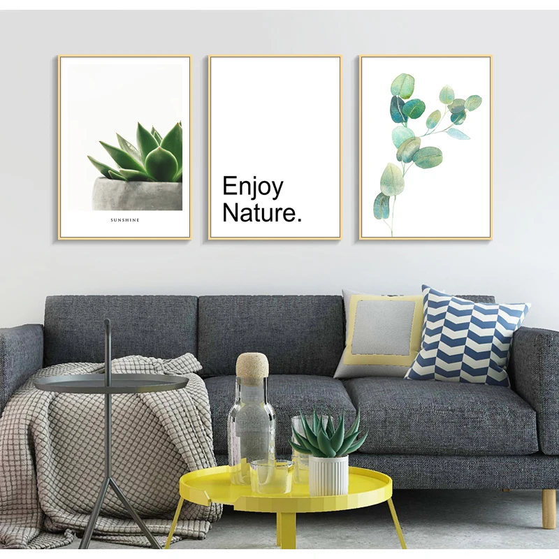 Cactus Canvas Painting Plant Prints Sea Side Wall Art Poster and Print Decorative Picture for Living Room Home Decor (5)