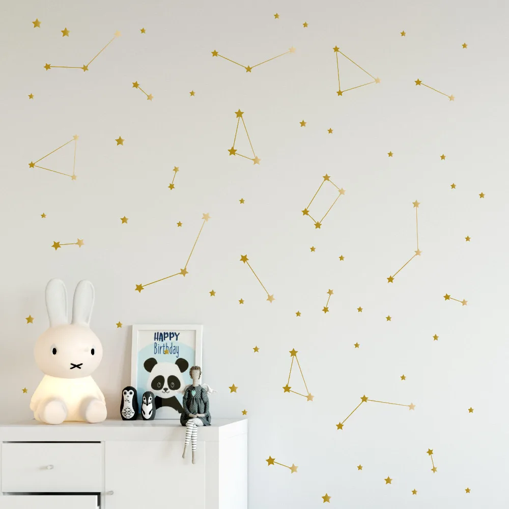 

Constellation Wall Decal Kids Bedroom Removable Decoration Outer Space Nursery Sticekrs Zodiac Astronomy Art Mural Decor ZB162
