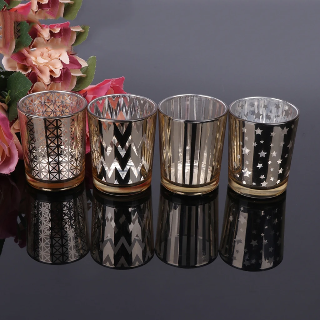 Modern Glass Tea Light Holder Candle Votive Candlestick Wedding Decoration