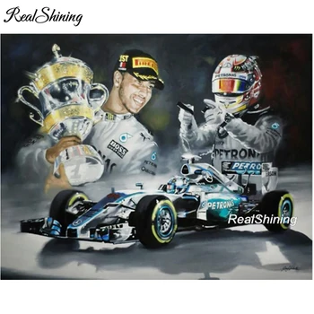 

REALSHINING mosaic Diamond Painting Racing Winners Handmade Full Square 3d Picture Rhinestones Diamond Embroidery FS1411