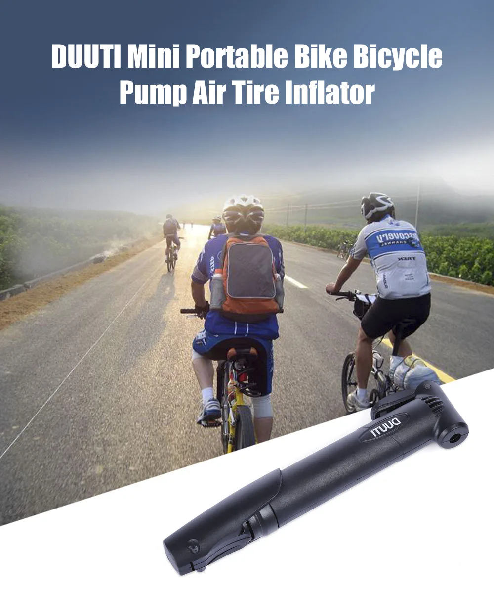 DUUTI Mini Multi-functional Portable Bike Bicycle Pump Air Tire Inflator