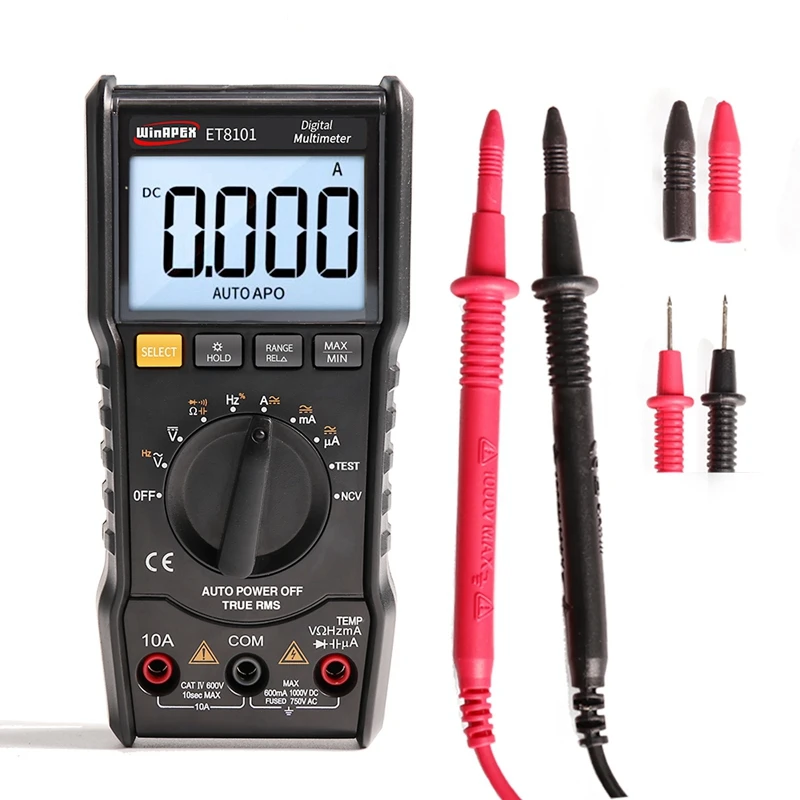 WINAPEX цифровой мультиметр тестер 3 5/6 1000 В 10A AC DC 6000 отсчетов истинный RMS вольтметр