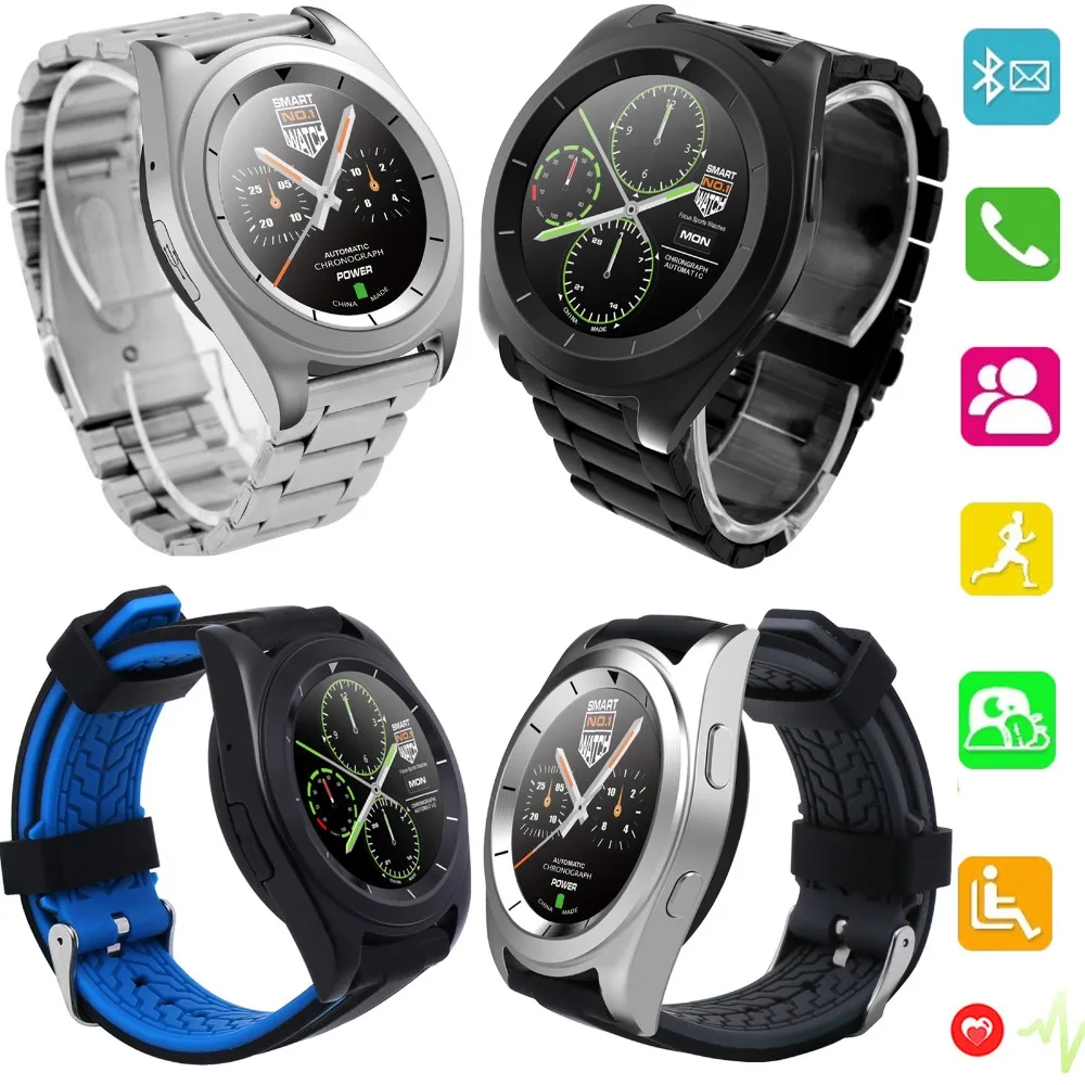 Heart Rate Monitor Screen Touch Bluetooth Wrist Smart Watch For Android