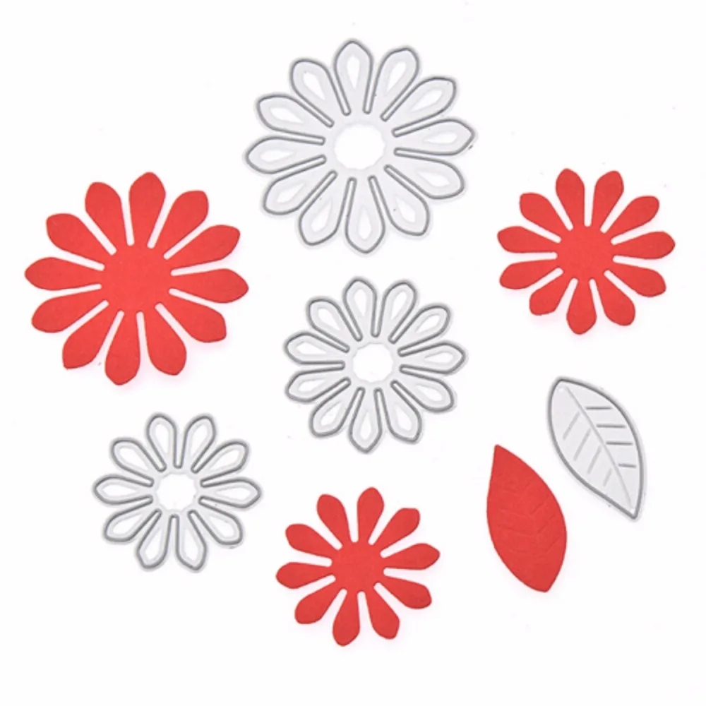

4pcs/set Flower Leaf Metal Cutting Dies New 2019 Stencils for DIY Scrapbooking Craft Dies Photo Wedding Card Making Album Decor