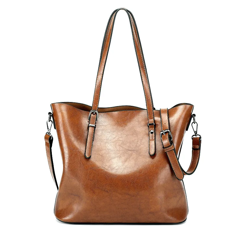 

Guangzhou Autumn and Summer 2019 New Bucket Women's Bag Euro-American Simple Large Bag Single Shoulder Slant Bag Lady's Handbag