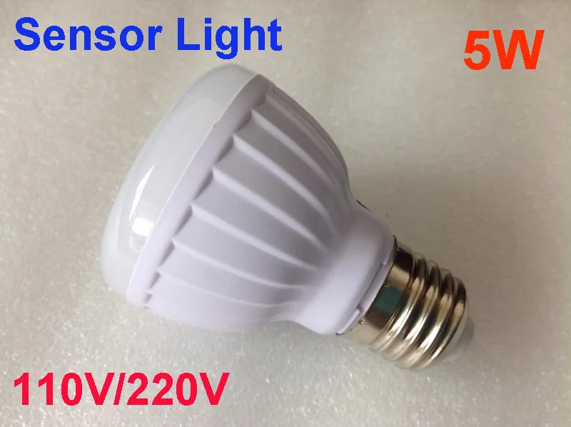 Super bright 5W E27 110/220V LED Infrared infrared body sensor light