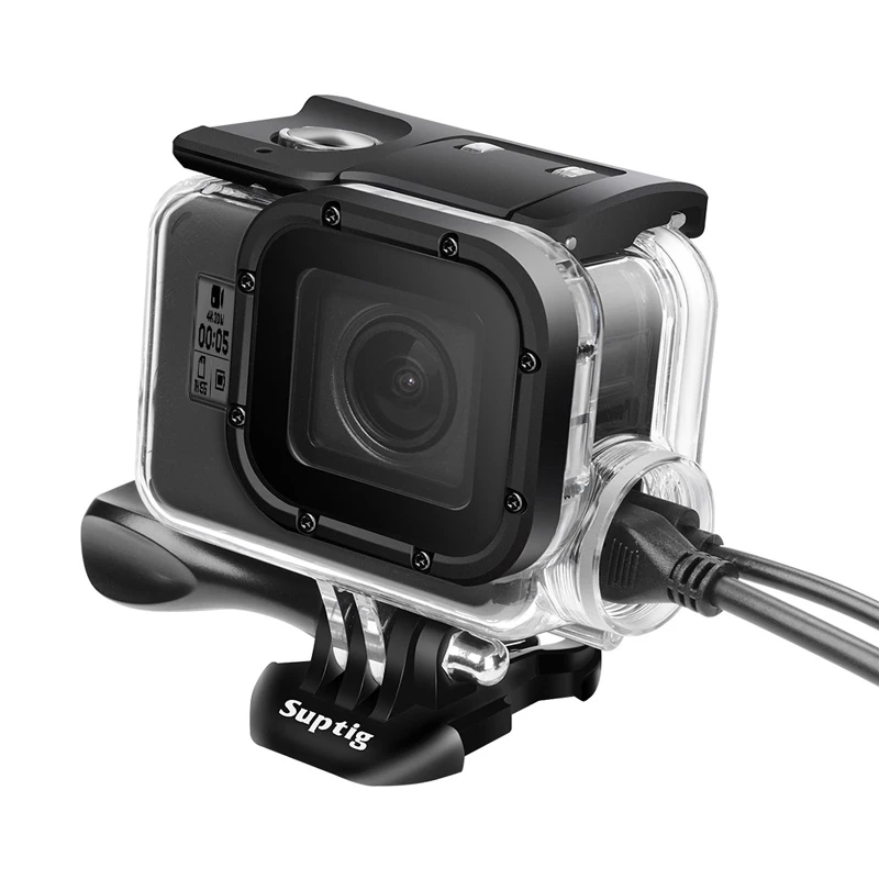 Charger Waterproof Case 50m Underwater Chargering shell Housing For Gopro Hero 3+ 4 5 6 7 Black Action Camera Accessories (2)