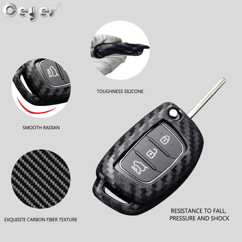Carbon fiber key cover for HYUNDAI (3)