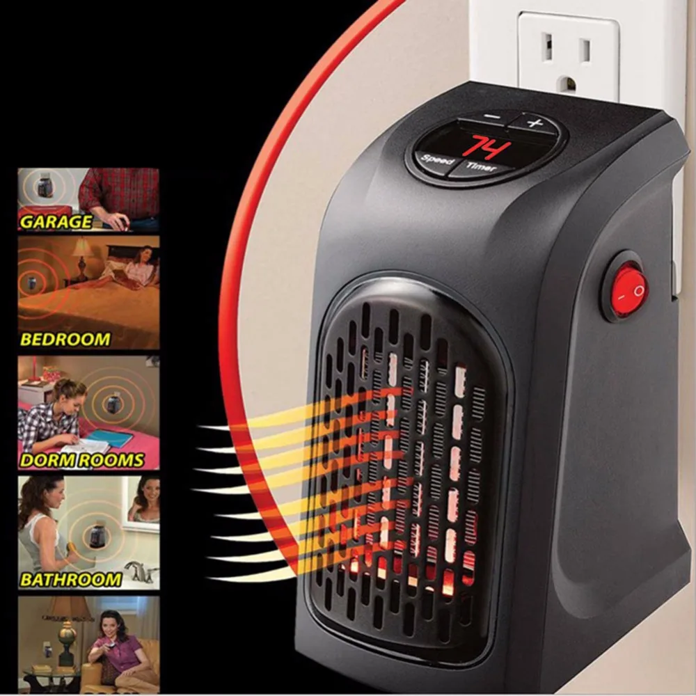 

110-220V Electric Heater Mini Fan Heater Desktop Household Wall Handy Heater Stove Radiator Warmer Machine for Winter