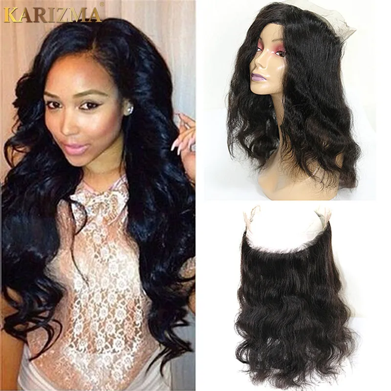 

Pre Plucked 360 Lace Frontal Peruvian Virgin Human Hair Bodywave Full Frontal Closure Top 360 Lace Frontal Band Peruvian Hair