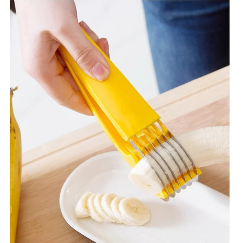 

Kitchenware Banana Slicer Stainless Steel Cut Ham Sausage Cutter Kitchen Gadgets Accesorios