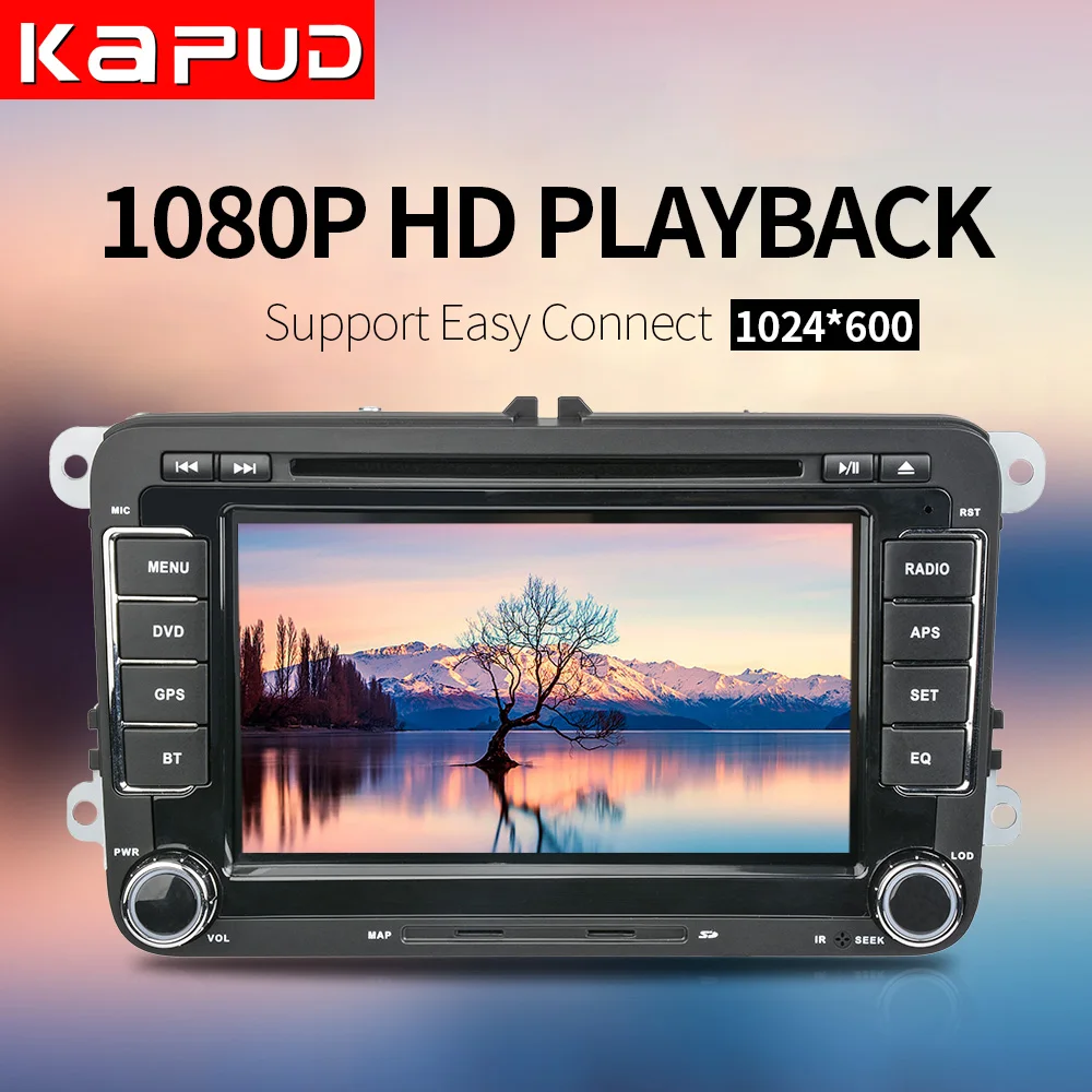 Perfect Kapud 2Din Car Radio Audio DVD Multimedia Player For Golf 5/Passat B6/Touran/Polo/Tiguan/Seat/Skoda Quad Core android 9.0 GPS 2