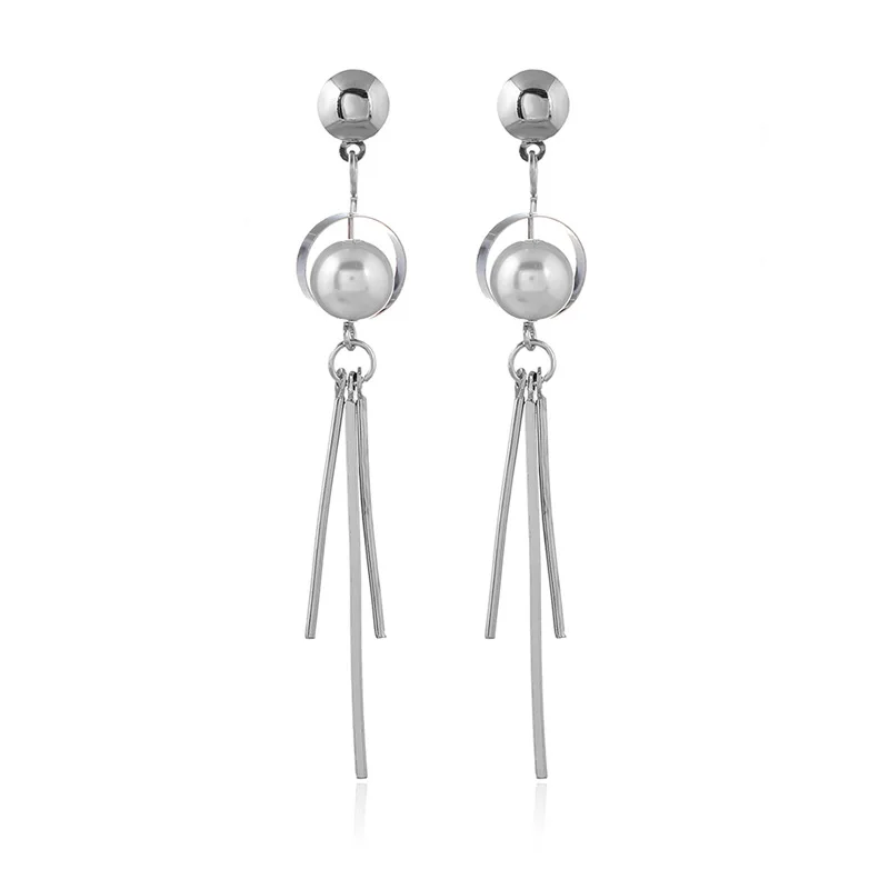 Tassel Roman numerals long section shell earrings earrings jewelry