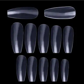 

600x Clear Fashion Fake Nails Press On Girls Finger Beauty False Nail Plastic Nail Art Tip Full Cover false french nail art tips
