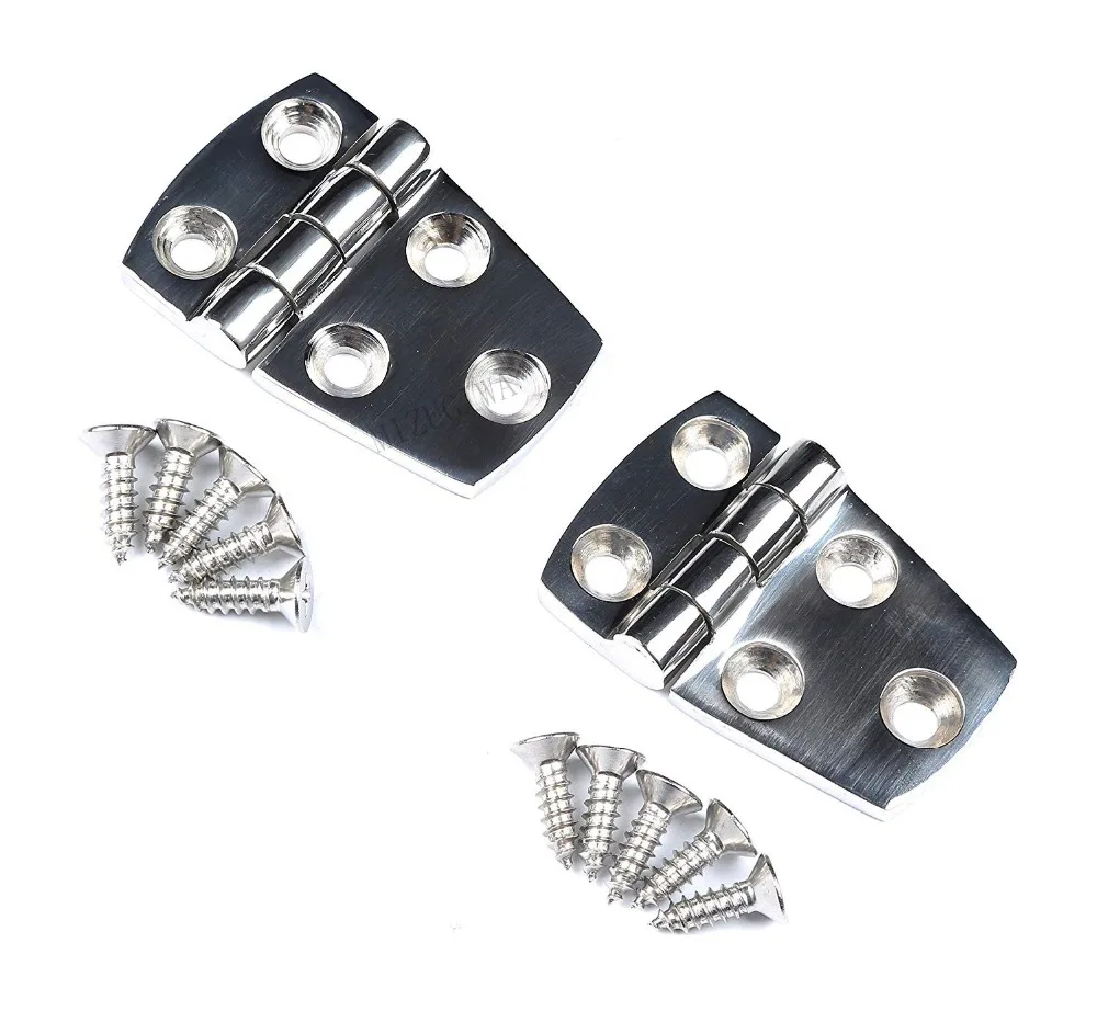 

2 pcs Shortside Offset Hinges Marine Heavy Duty 316 Stainless Steel 1-1/2" x 2-1/4" with Screws for Boat Cabinet Flush Hatch