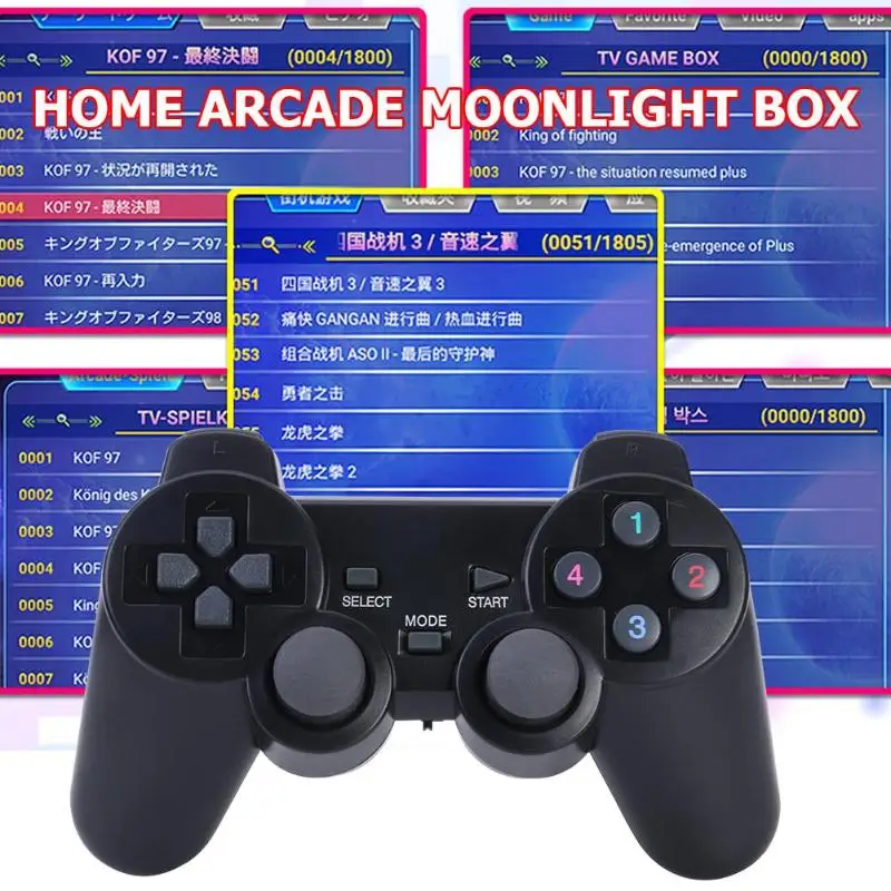 Moonlight Plus Box Ретро игровая консоль встроенный 2027 игры четырехъядерный видео консоль с двумя контроллерами Consola Поддержка HDMI