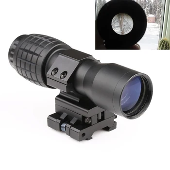 

4X Magnifier Scope Magnifying Sight FTS Flip to Side for aimpoint or similar scopes sights for airsoft hunting rifle