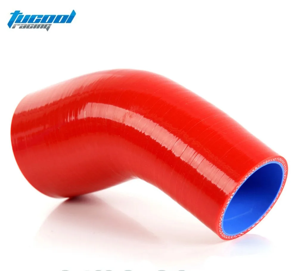 2.25&quot to 2.75&quot 57mm - 70mm Silicone 45 Degree Elbow Reducer Pipe Hose |