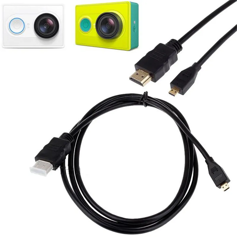 1440p HD 1 5 м кабель Micro HDMI для Gopro Hero 4 3 + Sjcam Sj4000 Xiaomi Yi аксессуары камеры|xiaomi hdmi cable|gopro hero