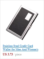 Новая мода большой палец раздвижной визитница женская из нержавеющей стали держатель для кредитных карт мужская визитница коробка для карт