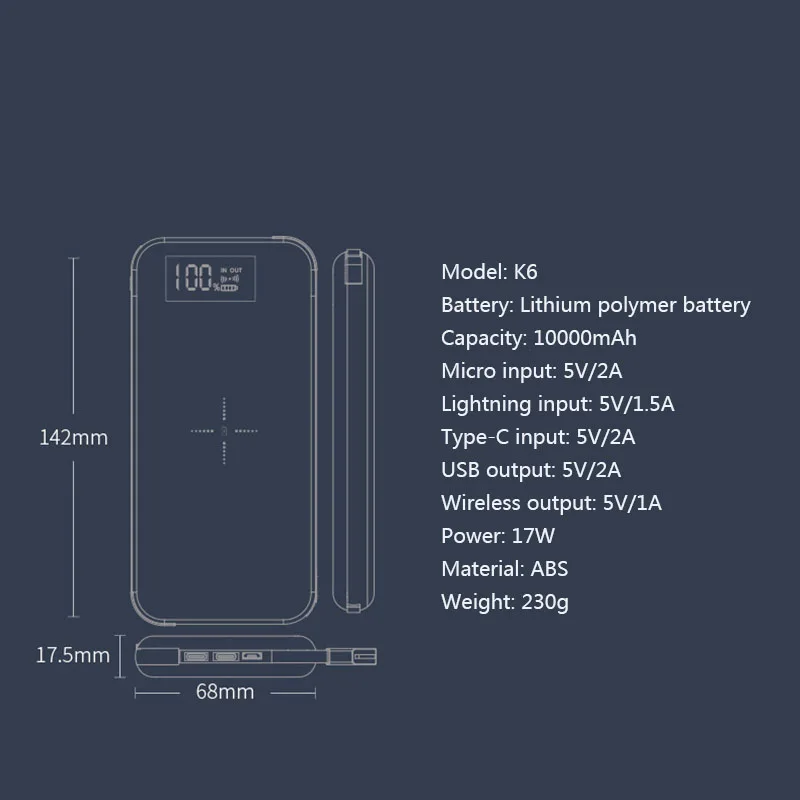 Беспроводное зарядное устройство для iphone 8 x xs xr max зеркальный цифровой дисплей
