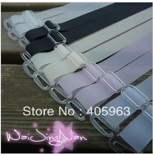 Free shipping 1 CM wider silicone strap glial plastic hook invisible bra 1cm wider sexy strap belt