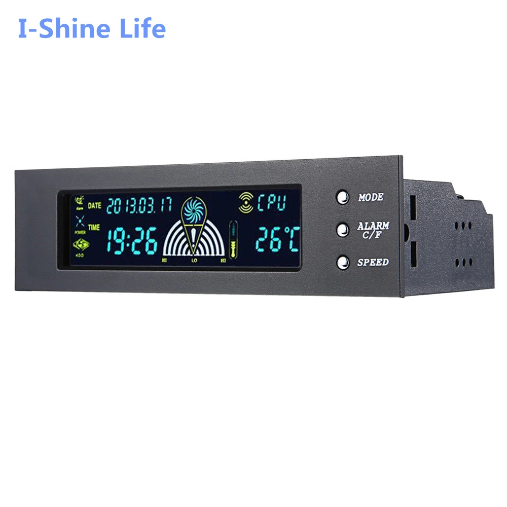 525 Inci Kecepatan Kipas Suhu Controller Tv Pc Hdd Cpu Penuh Brushed Drive Untuk Desktop Fan Speed Controllers Temperature Panel Temperature Control Panellcd Temperature Sensor Aliexpress