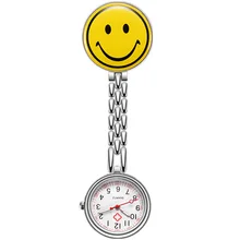 Смайлик лицо карманные часы Медсестры леди кварцевые клип Брошь медсестры карманные часы на цепочке Женщины Девушки доктор медицинская Reloj De Bolsillo