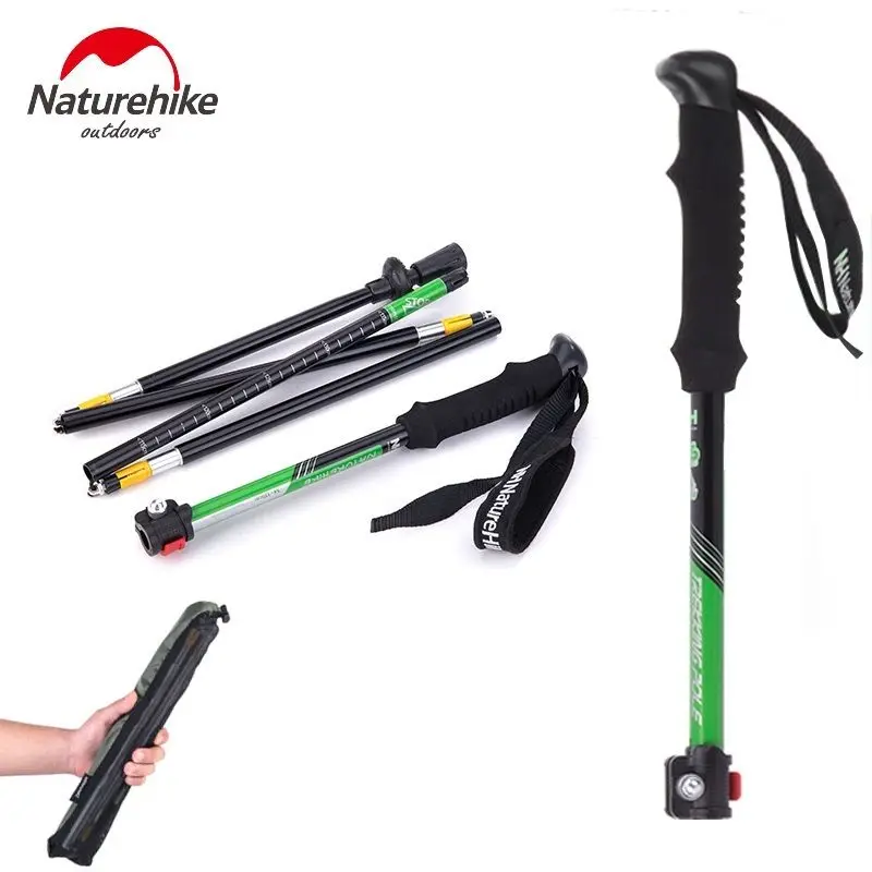 Naturetrekking 2 pièces/paire bâtons de marche nordique bâton de randonnée ultraléger bâton de marche pliant Trekking canne d'escalade NH15A023-Z - 4