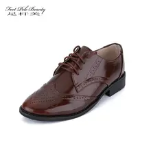 Оксфордские ботинки на шнуровке для Для женщин кожаные туфли ручной работы женские Туфли без каблуков в британском стиле Повседневная обувь на плоской подошве Для женщин из натуральной кожи броги; оксфорды