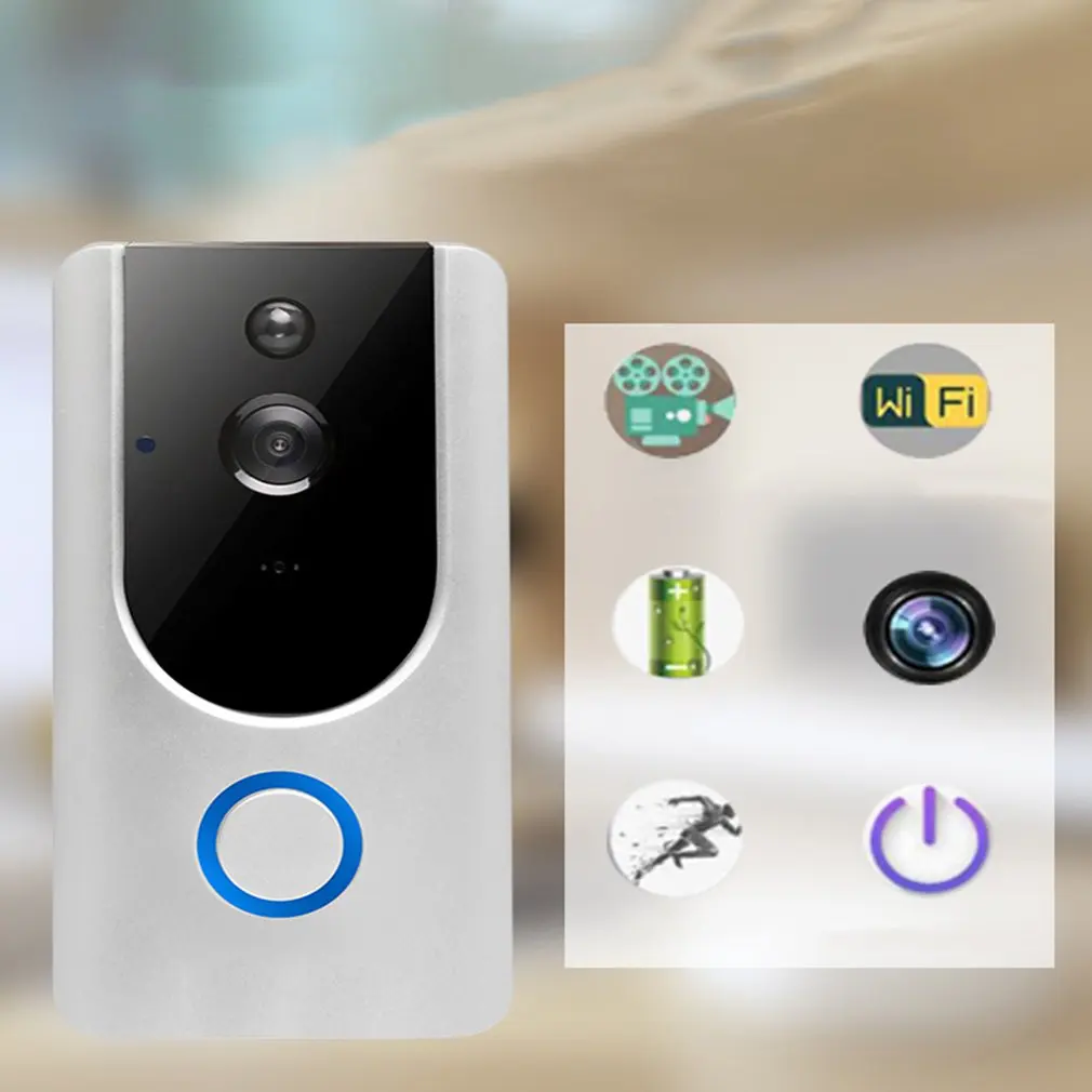 

Low-power ZC-IP09S Wifi Wireless Video Doorbell 166 Degree Wide Angle Infrared Night Vision Long Standby Two-way Voice