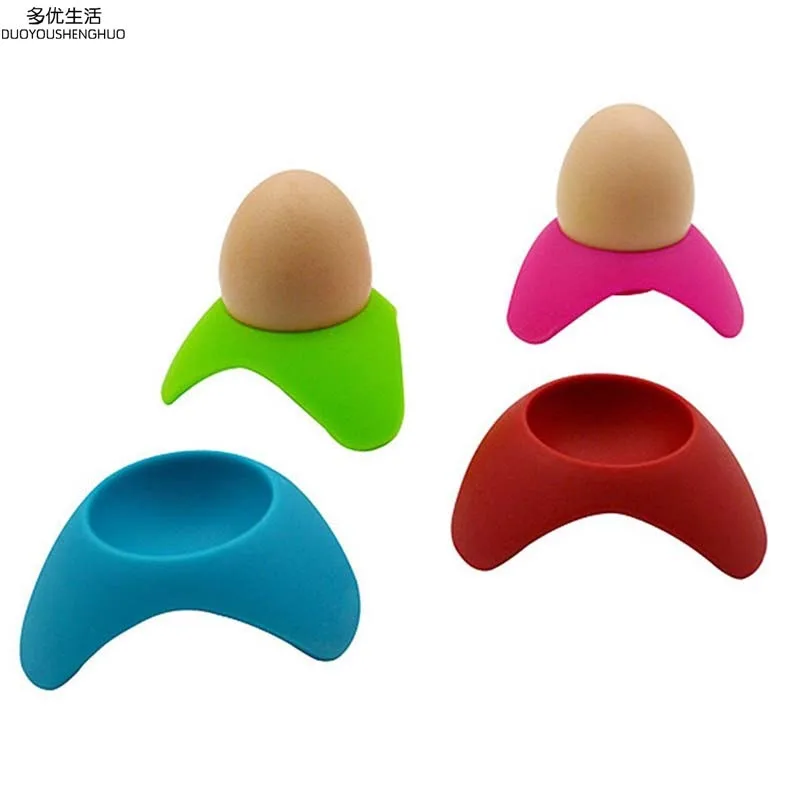 Buy 4pcs/lot Silicone Egg Cup Holder Serving Cups