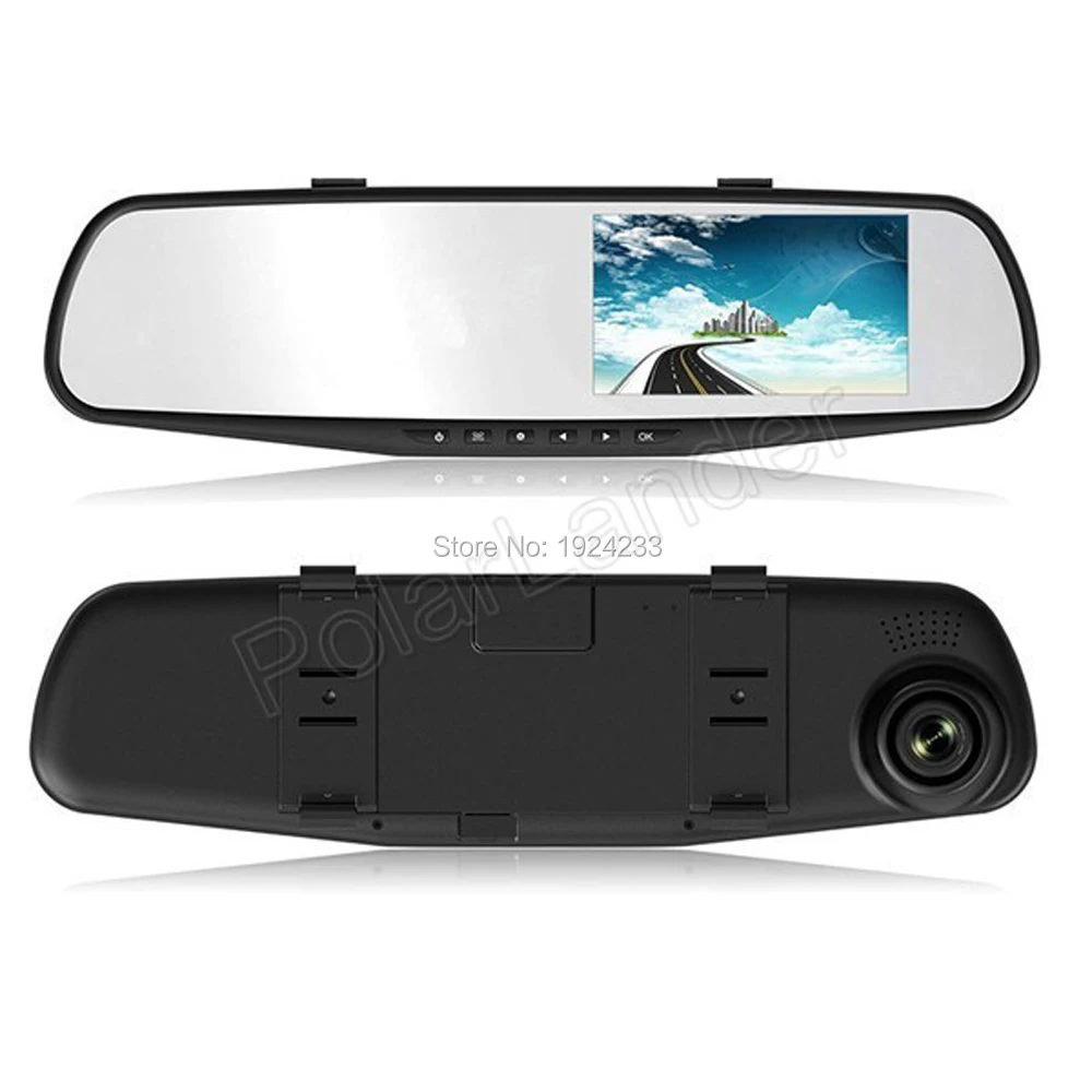 

Hot Sale 4.3'' Full HD 1080P 4x Digital Zoom Rearview Mirror Video Recorder Car DVR Dual Night Vision Parking Camera G-Sensor