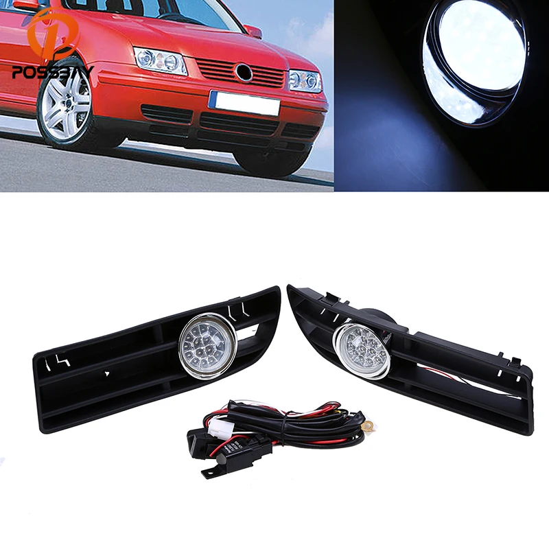  POSSBAY Car Fog Lights Daytime Running Halogen/LED Foglamps for 1999 2000 2001 2002 2003 2004 2005  - 32787067842