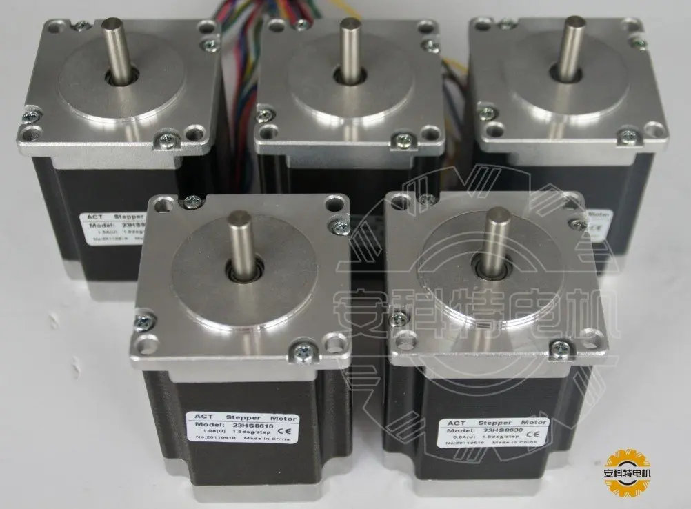 Действующий двигатель 5 осей 6 lead Nema 23 268OZ IN 3A 76 мм гибридный шаговый 23HS8630 CE ROSH|nema