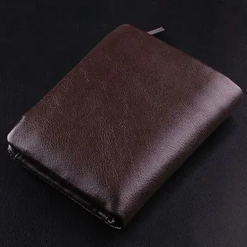 

New 2018 Men's Leather Trifold Pocket Wallet Purse Fashion Brown Blacj Wallet