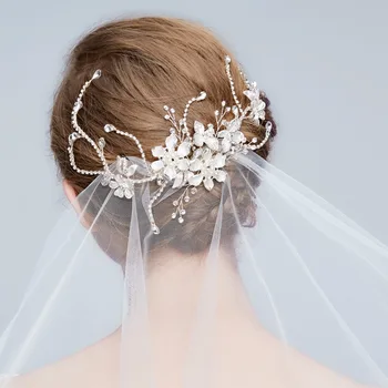 

Crystal Flower Bridal Headpiece Silver Plated Hair Clip Wedding Hair Accessories Wholesale 12pcs/lot