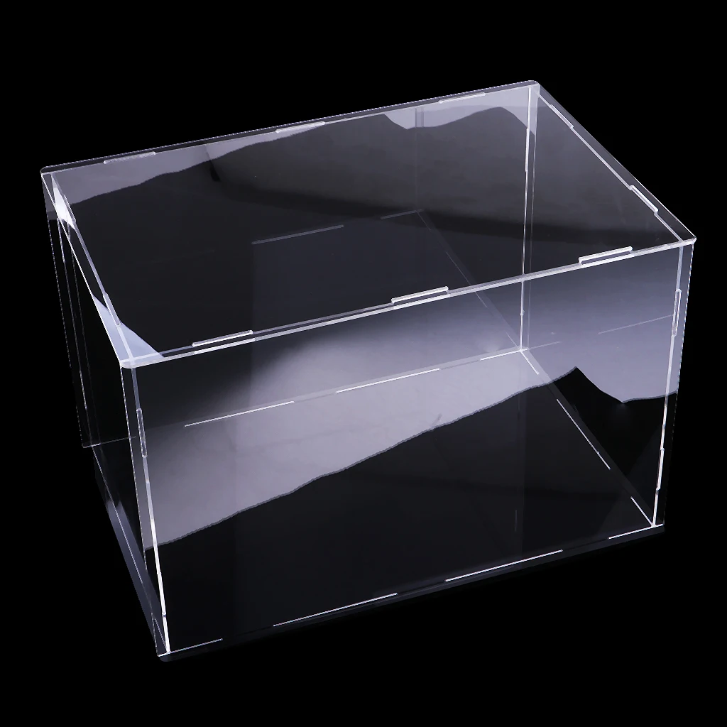 Transparent Acrylic Display Case Tray Dustproof Storage Show Box 25x15x15cm 