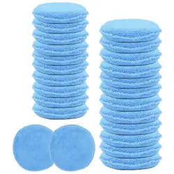 Воск ручной полировальный станок из микрофибры подушечка-аппликатор для автомобиля, синий (24 упаковки)