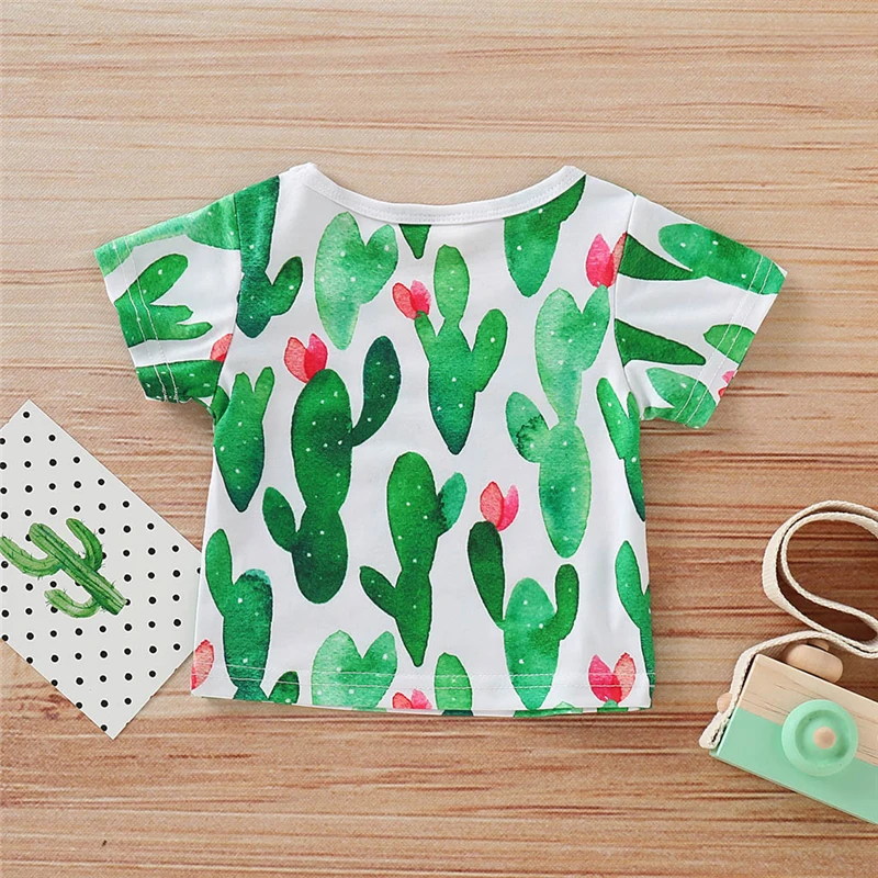 Spring Summer Girls Tops And Blouses Newborn Baby Kids Boy Girl Number Cartoon Short Sleeve T-shirt Tee Tops Clothes C14% (5) - 
