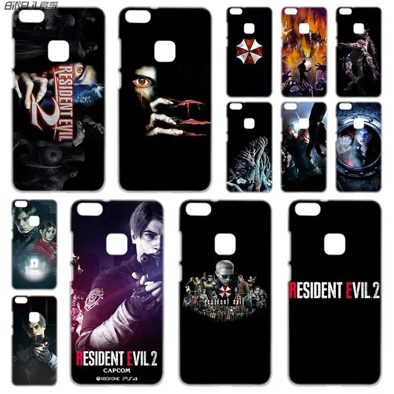 

BINFUL PC Transparent for Huawei p20 lite case P8 P9 P10 Lite 2017 Plus Pro P Smart Mini Resident Evil