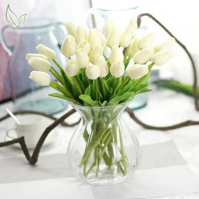 071 Livraison Gratuite Tulipes Pour La Décoration De La Maison Fleurs Artificielles Bouquet Pas Cher Soie Pu Réel Toucher Fausses Fleurs Fleurs De